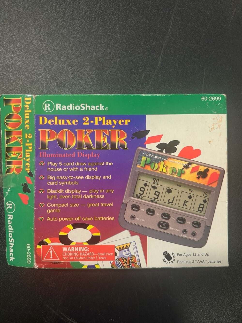 2-Player Poker Handheld Electronic Game